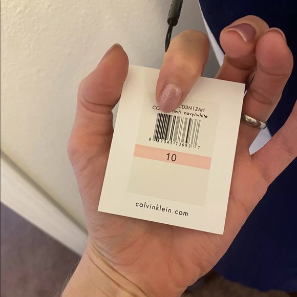 Calvin Klein Sheath Dress Color Block Crossove - Picture 5 of 7